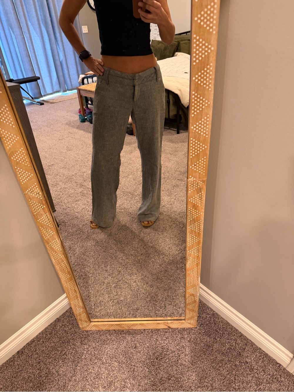 CHIME Herringbone Trousers in Light Gray